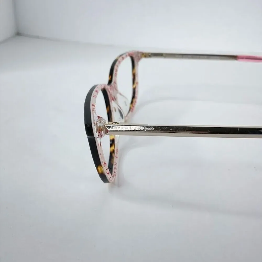 KATE SPADE Eyeglasses Tortoise Silver “Natalia” H7P 48-16-140 Frame